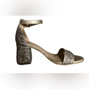 Gianni Bini GIRLS Sparkly Gold Heels size 3